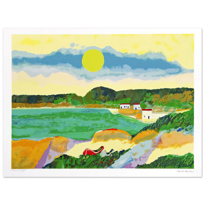 Aldemir Martins - Marinha Com Casas - Post-Impressionism  75x100 cm / 30x40inches Fine Art Poster