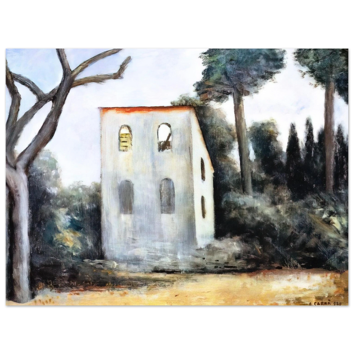 Carlo Carra - LA CASA ABBANDONATA 1930  75x100 cm / 30x40inches Fine Art Poster