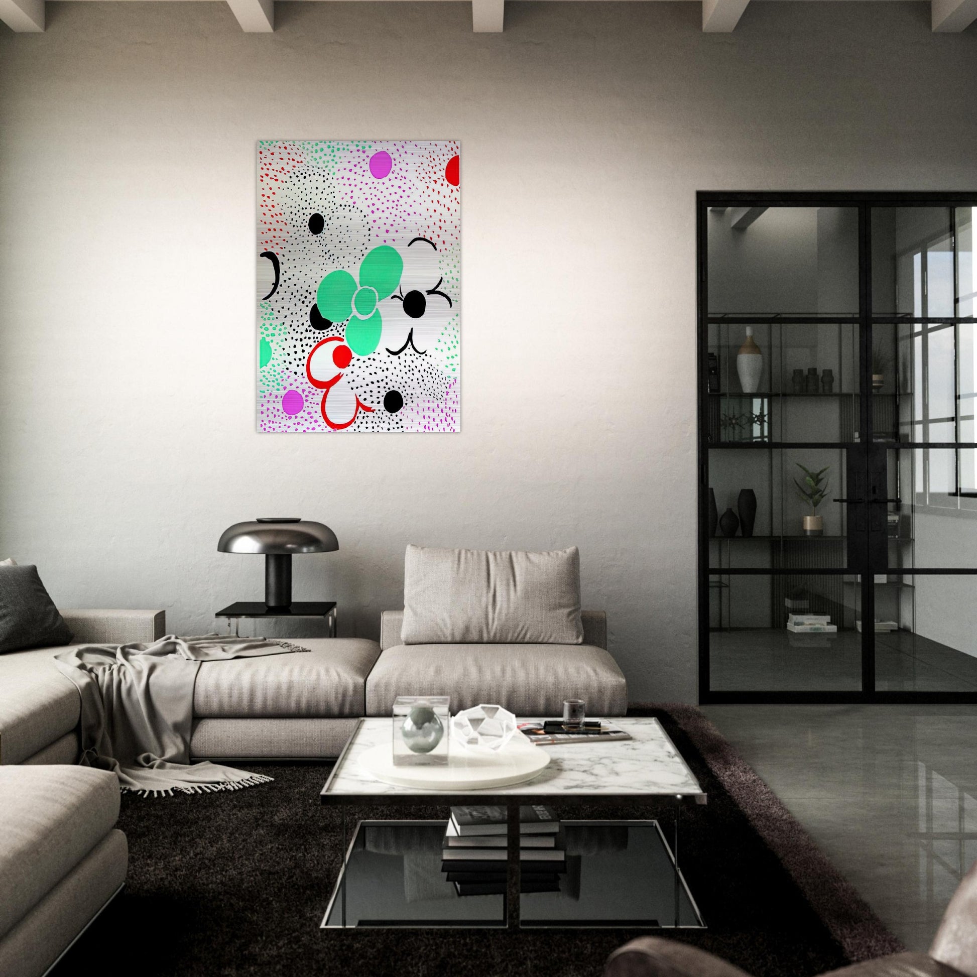 COMPOSITION 12 - Sonia Delaunay Brushed Aluminum Print - 70x100 cm / 28x40 inches | Sonia Delaunay Aluminum Print | Sonia Delaunay Prints