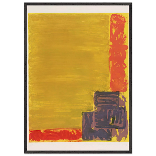 View - 1979 - John Hoyland 70x100 cm / 28x40 inches Framed Art Print – Black Wooden Frame