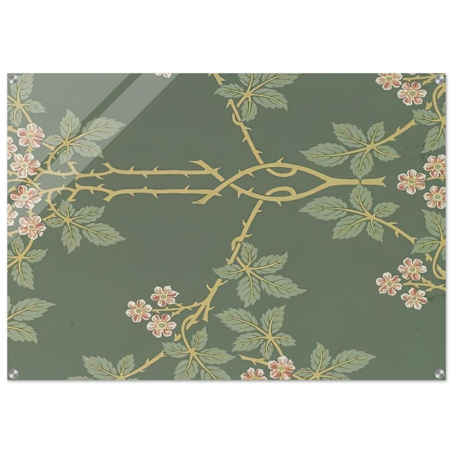 WALLPAPER BLACKBERRY PATTERN 388 1917 - William Morris Acrylic Print - 70x100 cm / 28x40″ inches
