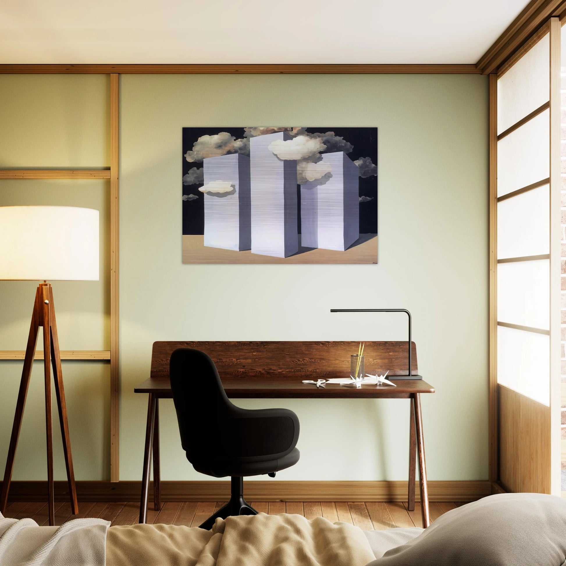 A STORM 1932 - Rene Magritte Brushed Aluminum Print - 70x100 cm / 28x40 inches | Rene Magritte Aluminum Print | Rene Magritte Prints