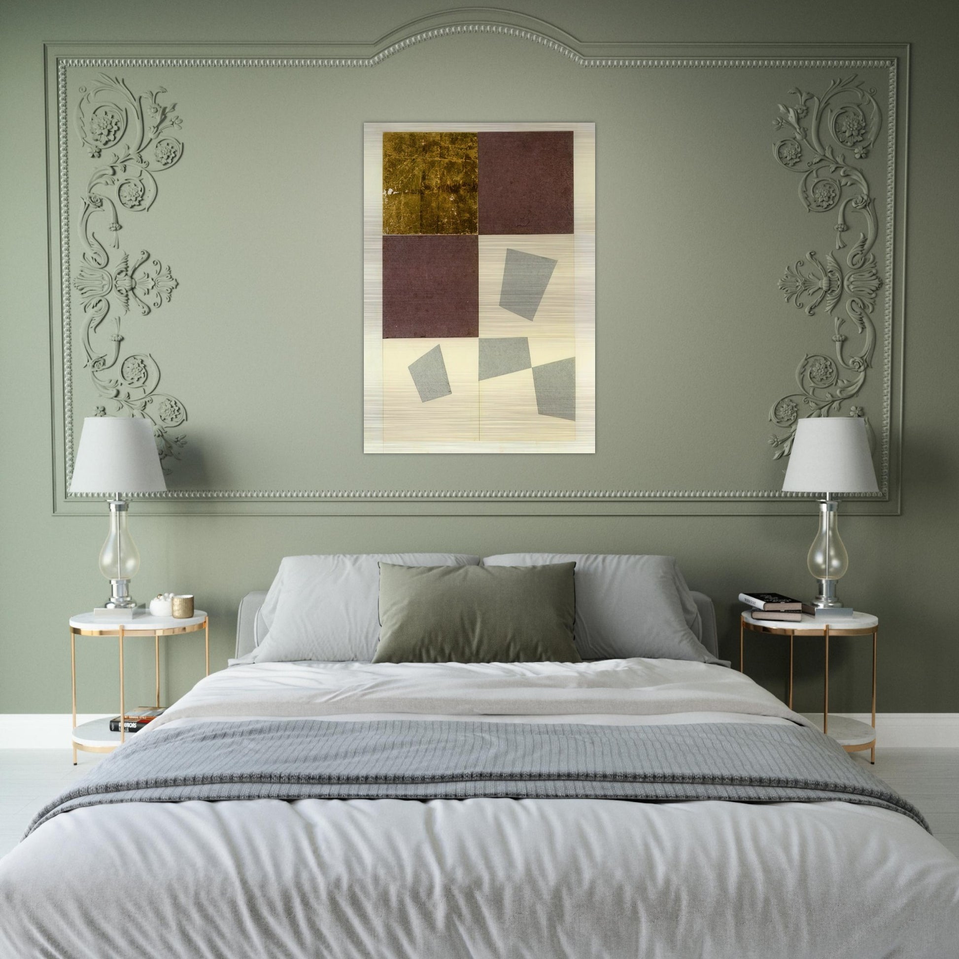 Geometric Collage - Jean Arp Brushed Aluminum Print - 70x100 cm / 28x40 inches | Jean Arp Aluminum Print | Jean Arp Prints