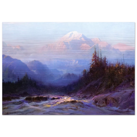 Mount McKinley - 1925 - Sydney Laurence Brushed Aluminum Print - 70x100 cm / 28x40 inches | Sydney Laurence Aluminum Print | Sydney Laurence Prints