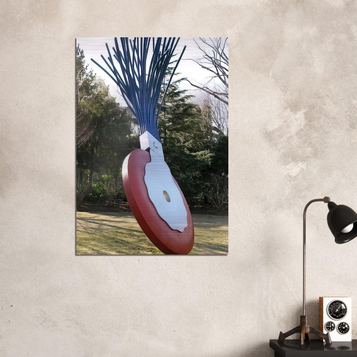TYPEWRITER ERASER SCALE X COLLABORATION WITH VAN BRUGGEN 1999 - Claes Oldenburg Brushed Aluminum Print - 70x100 cm / 28x40 inches | Claes Oldenburg Aluminum Print | Claes Oldenburg Prints