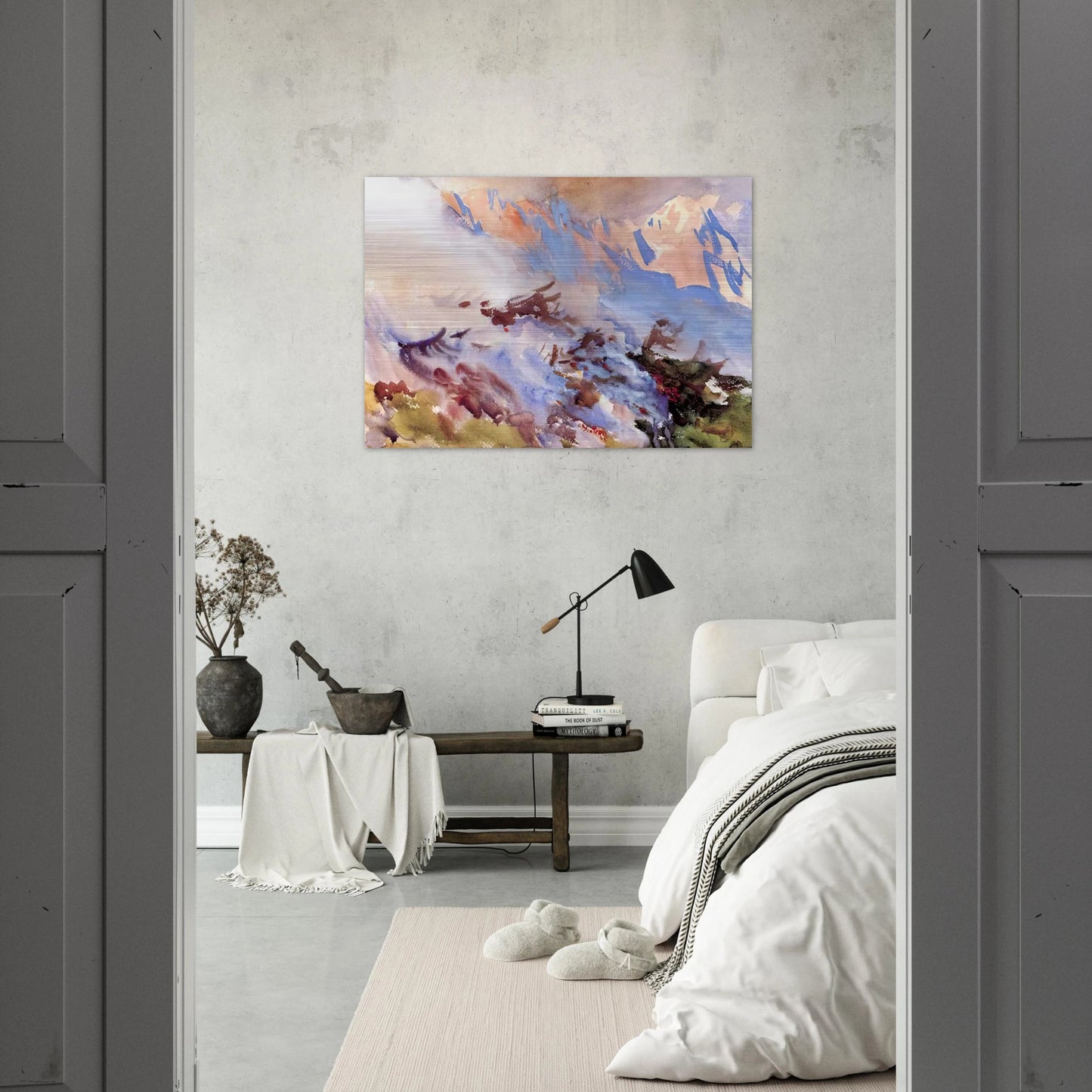 Mountain Fire - John Singer Sargent Brushed Aluminum Print - 70x100 cm / 28x40 inches | John Singer Sargent Aluminum Print | John Singer Sargent Prints