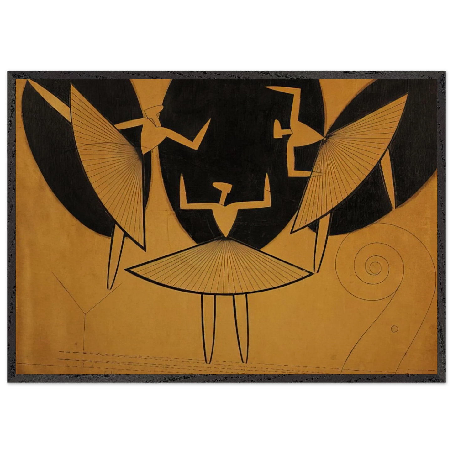 SILHOUETTE - Man Ray 70x100 cm / 28x40 inches Framed Art Print – Black Wooden Frame