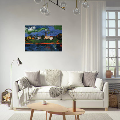 THE ELBE NEAR DRESDEN - OSKAR KOKOSCHKA Brushed Aluminum Print - 70x100 cm / 28x40 inches | OSKAR KOKOSCHKA Aluminum Print | OSKAR KOKOSCHKA Prints