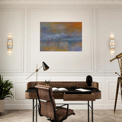 Charing Cross Bridge 02 - claude monet Brushed Aluminum Print - 70x100 cm / 28x40 inches | claude monet Aluminum Print | claude monet Prints