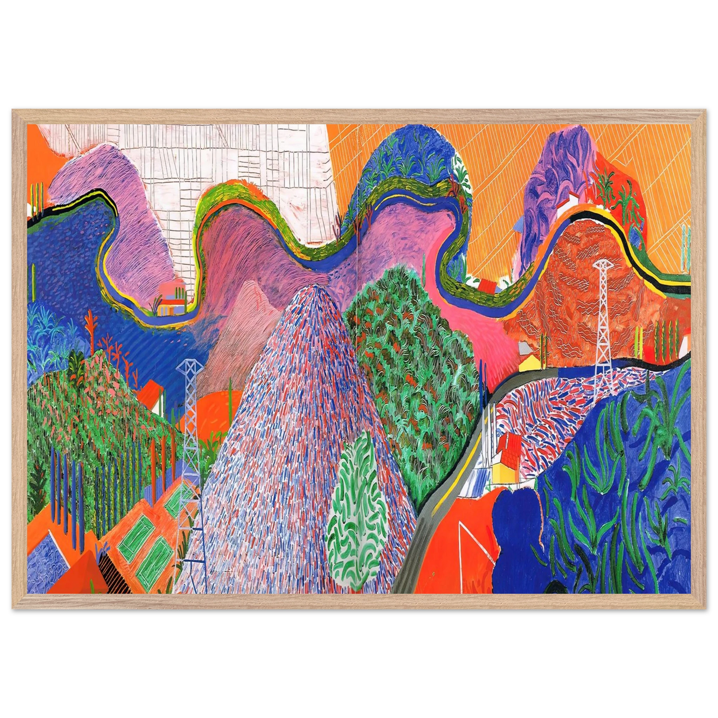 David Hockney - David Hockney Wall art - A3 (29.7 x 42  cm) - Fine Art Poster-canvas - -