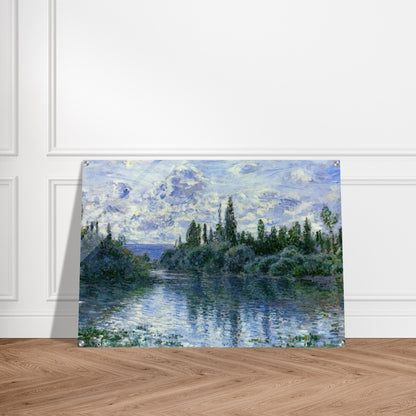 Arm of the Seine near Vetheuil - claude monet Acrylic Print - 70x100 cm / 28x40″ inches