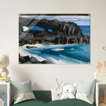 Black Lava Bridge, Hana Coast-No. II - Georgia O'Keeffe Acrylic Print - 70x100 cm / 28x40″ inches