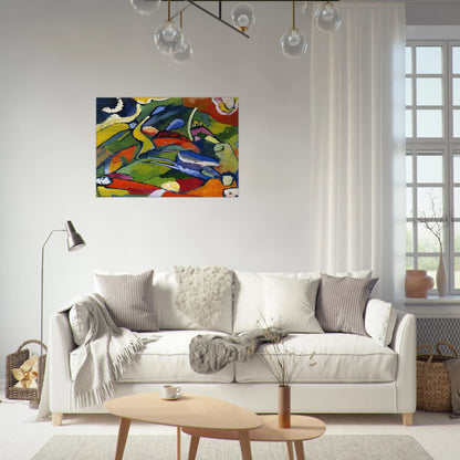 TWO RIDERS AND RECLINING FIGURE - Wassily Kandinsky Brushed Aluminum Print - 70x100 cm / 28x40 inches | Wassily Kandinsky Aluminum Print | Wassily Kandinsky Prints