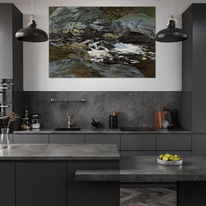 Cascade - 1974 - Neil Welliver Art Prints - 100x150 cm / 40x60″ inches | Neil Welliver Poster | Neil Welliver Prints