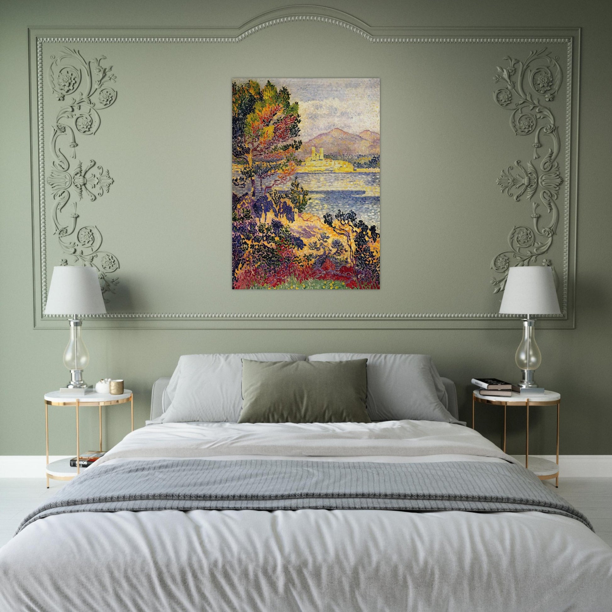 Antibes, Morning - Henri-Edmond Cross Brushed Aluminum Print - 70x100 cm / 28x40 inches | Henri-Edmond Cross Aluminum Print | Henri-Edmond Cross Prints