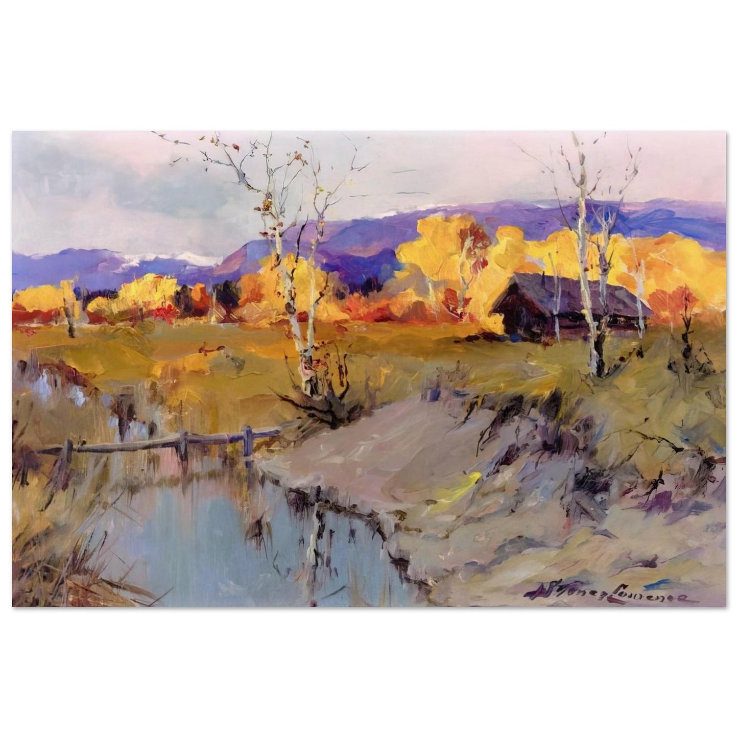 Autumn Morning - Romanticism - Sydney Laurence Art Prints - 100x150 cm / 40x60″ inches | Sydney Laurence Poster | Sydney Laurence Prints