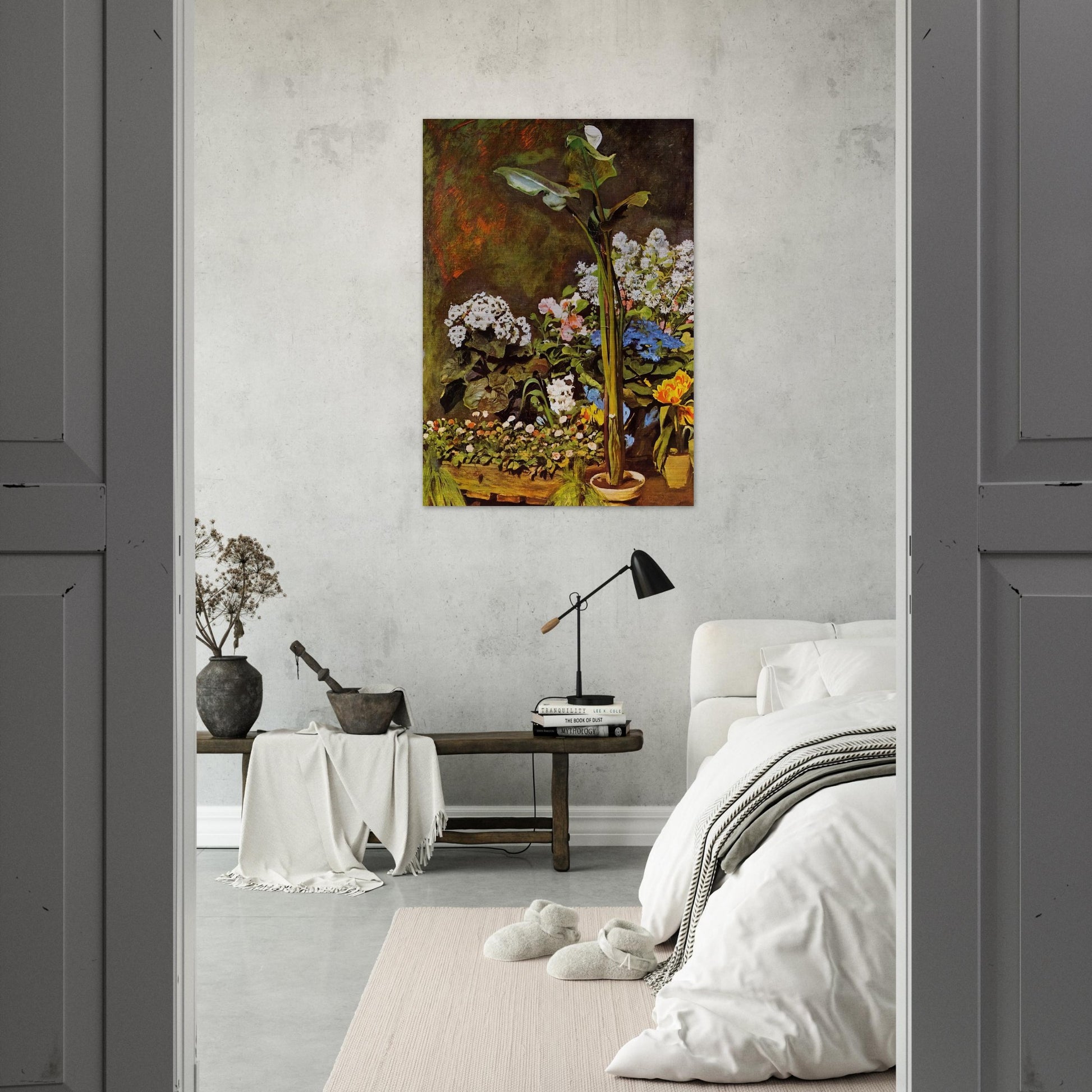 Arum and Conservatory Plants - Pierre-Auguste Renoir Brushed Aluminum Print - 70x100 cm / 28x40 inches | Pierre-Auguste Renoir Aluminum Print | Pierre-Auguste Renoir Prints