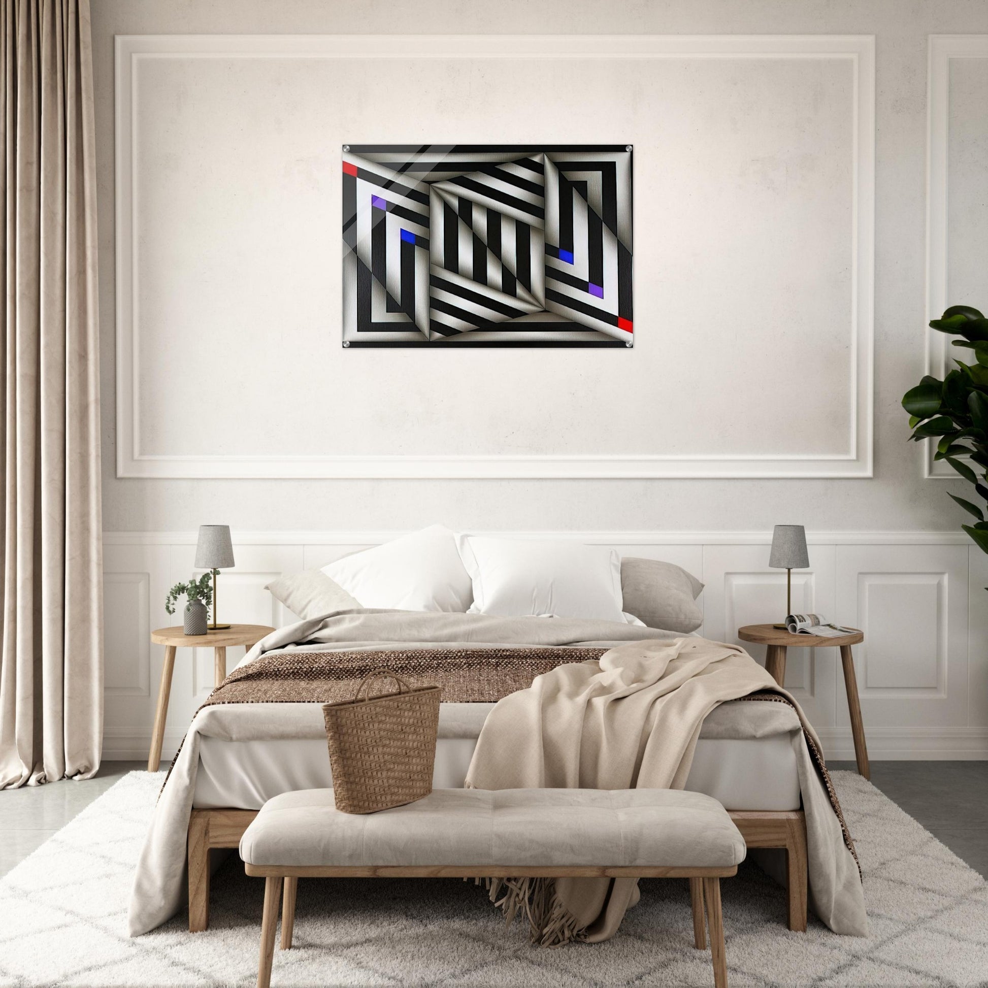 Saratoy III - 1980 - Omar Rayo Acrylic Print - 70x100 cm / 28x40″ inches | Omar Rayo Wall Art | Omar Rayo Prints