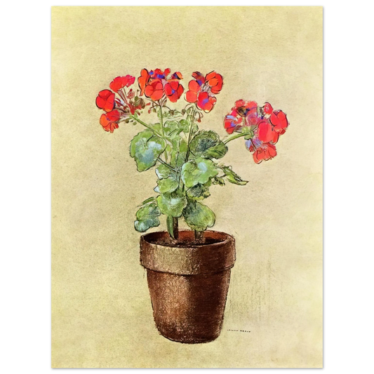 Odilon Redon - GERANIUMS 1902  75x100 cm / 30x40inches Fine Art Poster