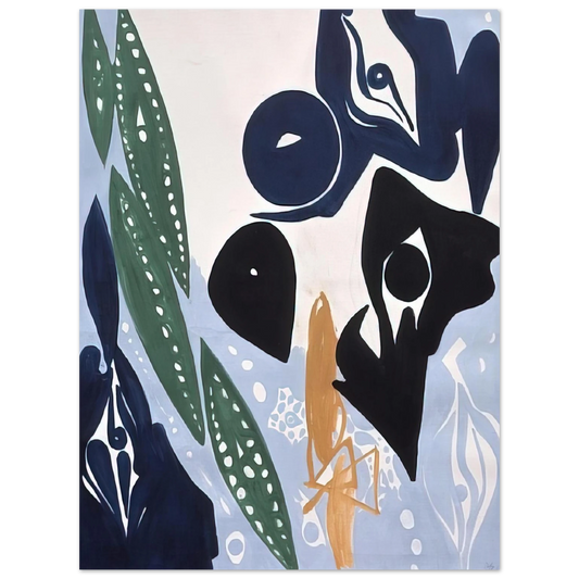 Ernst Wilhelm Nay - Hellblau im Licht - 1965  75x100 cm / 30x40inches Fine Art Poster