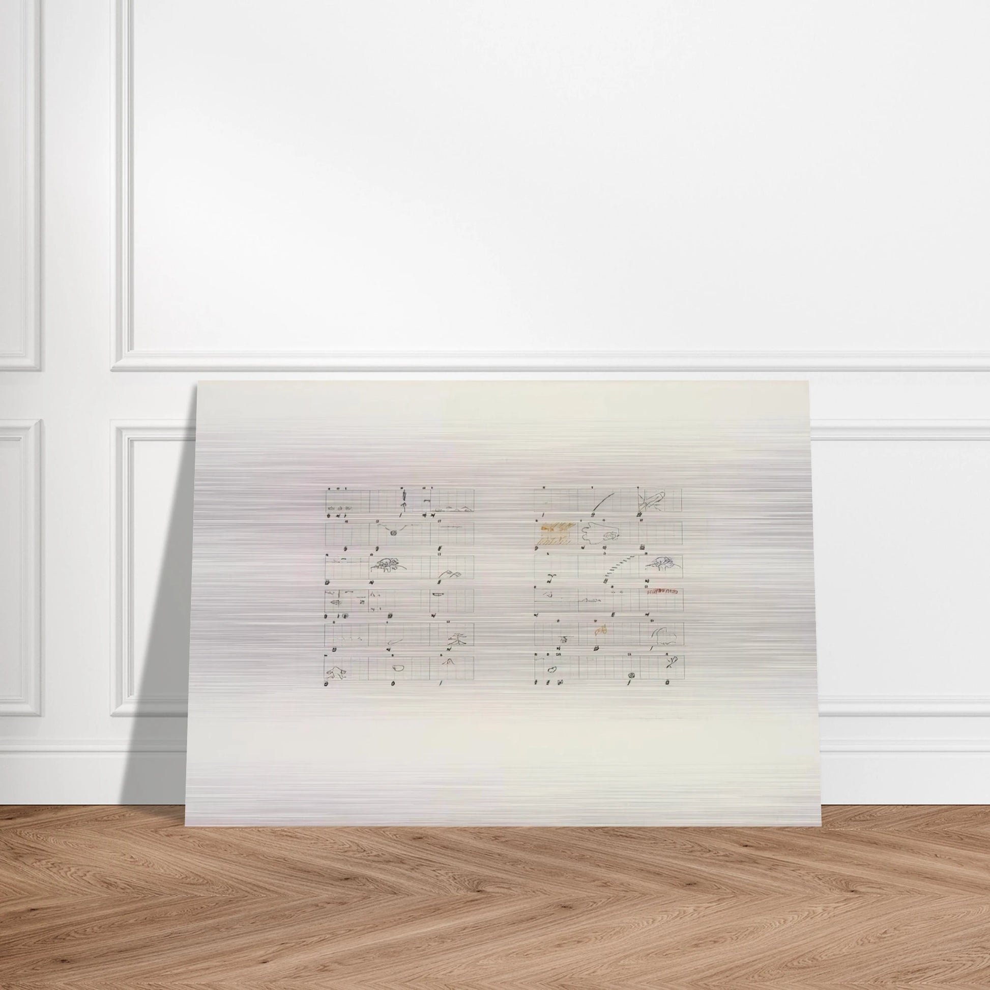 Score Without Parts 40 Drawings by ThoreauTwelve Haiku - 1978 - John Cage Brushed Aluminum Print - 70x100 cm / 28x40 inches | John Cage Aluminum Print | John Cage Prints