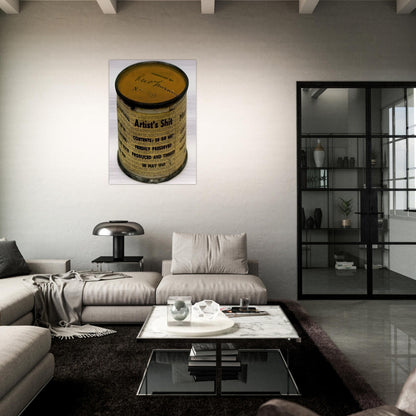 Artist's Shit - Piero Manzoni Brushed Aluminum Print - 70x100 cm / 28x40 inches | Piero Manzoni Aluminum Print | Piero Manzoni Prints