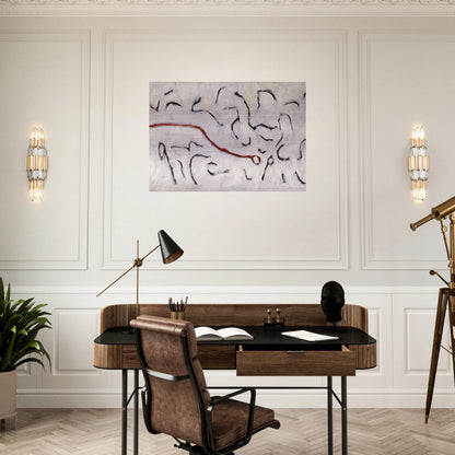 Red Line - 1952 - Gene Davis Brushed Aluminum Print - 70x100 cm / 28x40 inches | Gene Davis Aluminum Print | Gene Davis Prints
