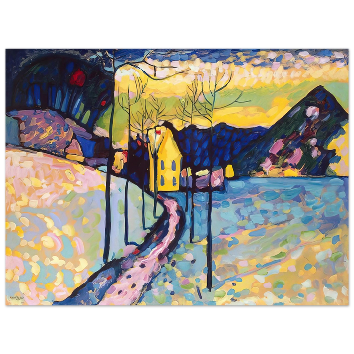 Wassily Kandinsky - WINTER LANDSCAPE 1909  75x100 cm / 30x40inches Fine Art Poster