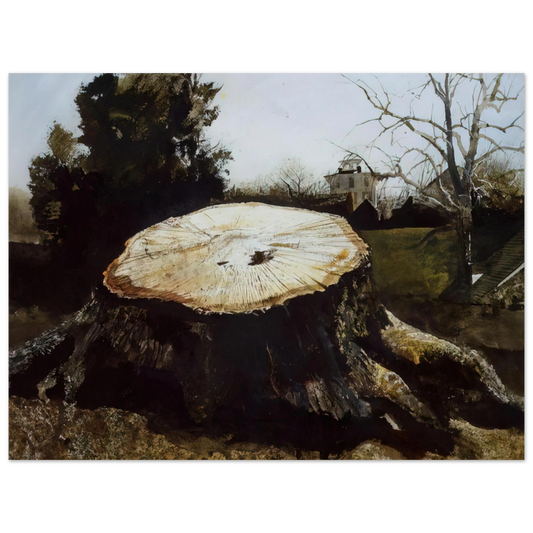 Andrew Wyeth - THE BIG OAK Wall Art - 21x29.7 cm / 8x12" - Fine Art Poster-canvas - -