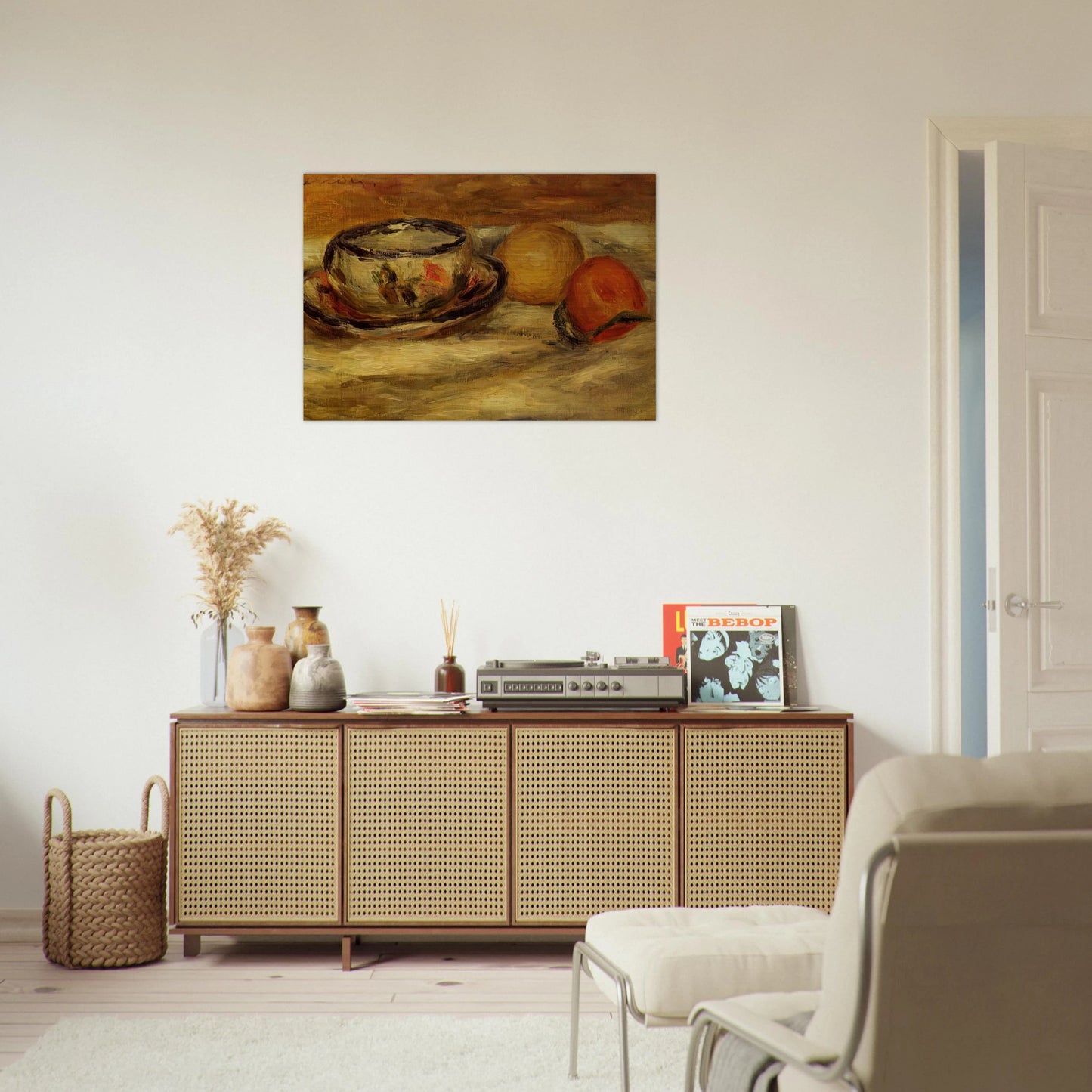 Cup, Lemon and Tomato - Pierre-Auguste Renoir Brushed Aluminum Print - 70x100 cm / 28x40 inches | Pierre-Auguste Renoir Aluminum Print | Pierre-Auguste Renoir Prints