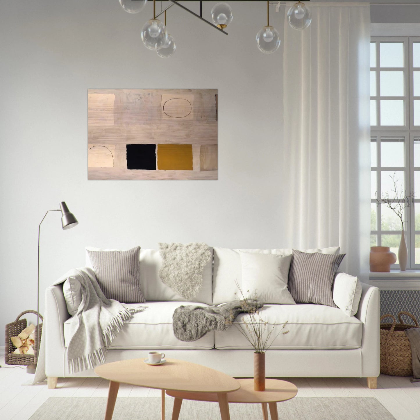 Morning in Mykonos - 1960 - William Scott Brushed Aluminum Print - 70x100 cm / 28x40 inches | William Scott Aluminum Print | William Scott Prints