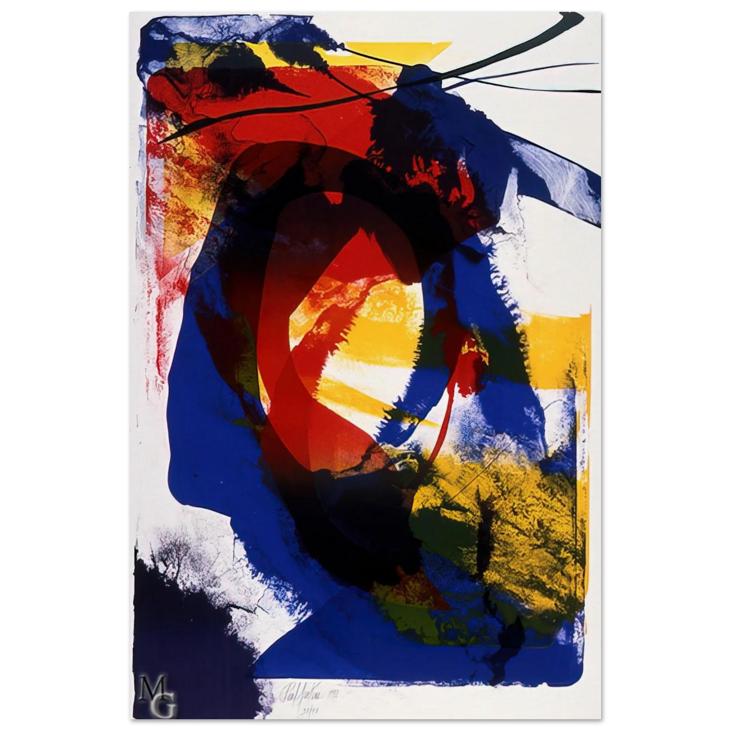 Distance Finding Mozart - 1992 - Paul Jenkins Art Prints - 100x150 cm / 40x60″ inches | Paul Jenkins Poster | Paul Jenkins Prints