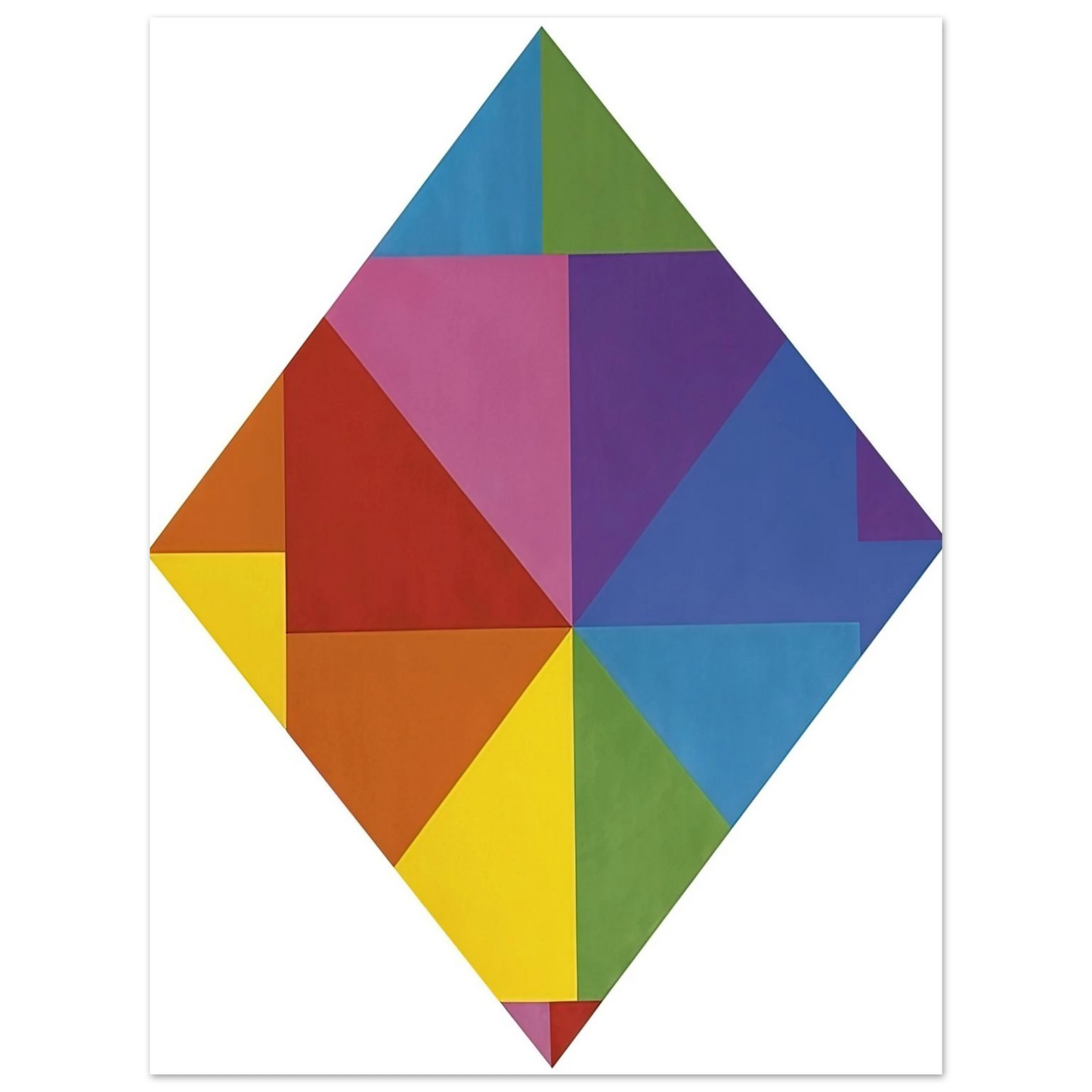 Max Bill - Acht farben im horizontal-diagonal-quadtrat - 1965  75x100 cm / 30x40inches Fine Art Poster