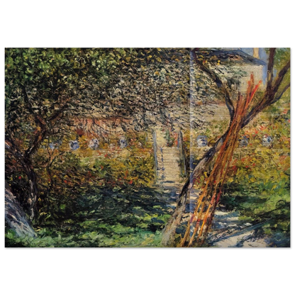 Garden at Vetheuil - claude monet Brushed Aluminum Print - 70x100 cm / 28x40 inches | claude monet Aluminum Print | claude monet Prints