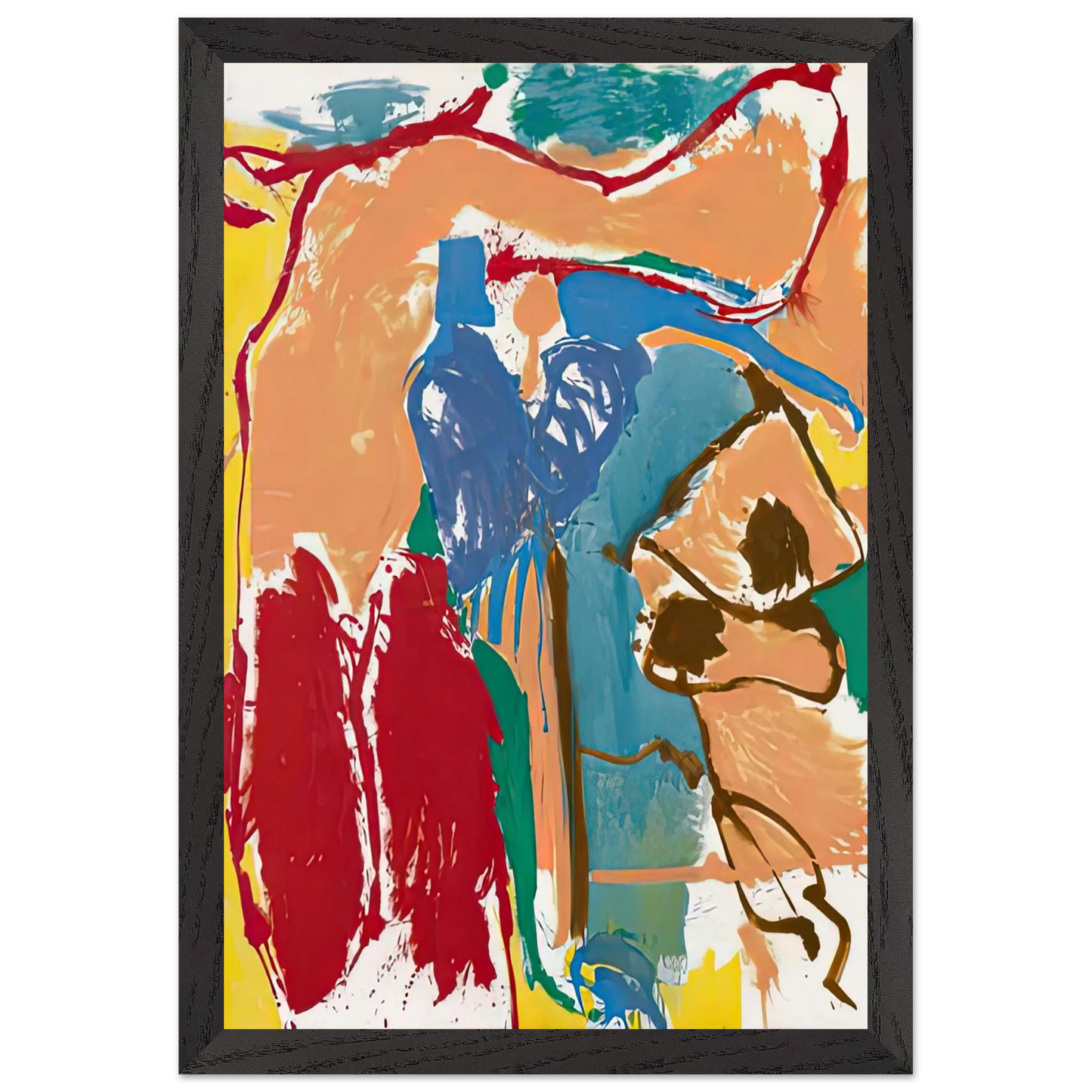 Helen Frankenthaler - Mediterranean Thoughts, 1960- Wall Art - 28x40 inches / 70x70 cm - Canvas (Imperial)-canvas - -