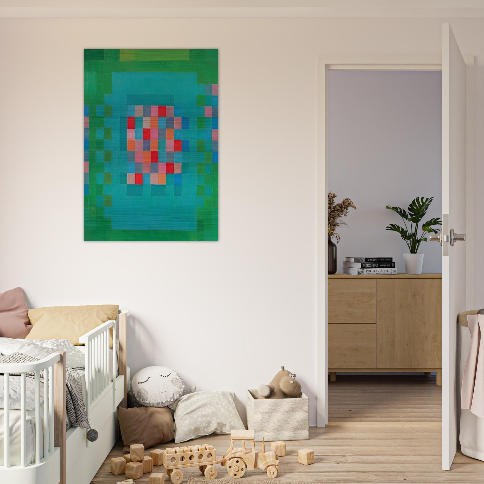 Happy Island - 1965 - Johannes Itten Brushed Aluminum Print - 70x100 cm / 28x40 inches | Johannes Itten Aluminum Print | Johannes Itten Prints