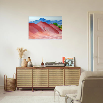 Red Hills and Pedernal - Georgia O'Keeffe Brushed Aluminum Print - 70x100 cm / 28x40 inches | Georgia O'Keeffe Aluminum Print | Georgia O'Keeffe Prints