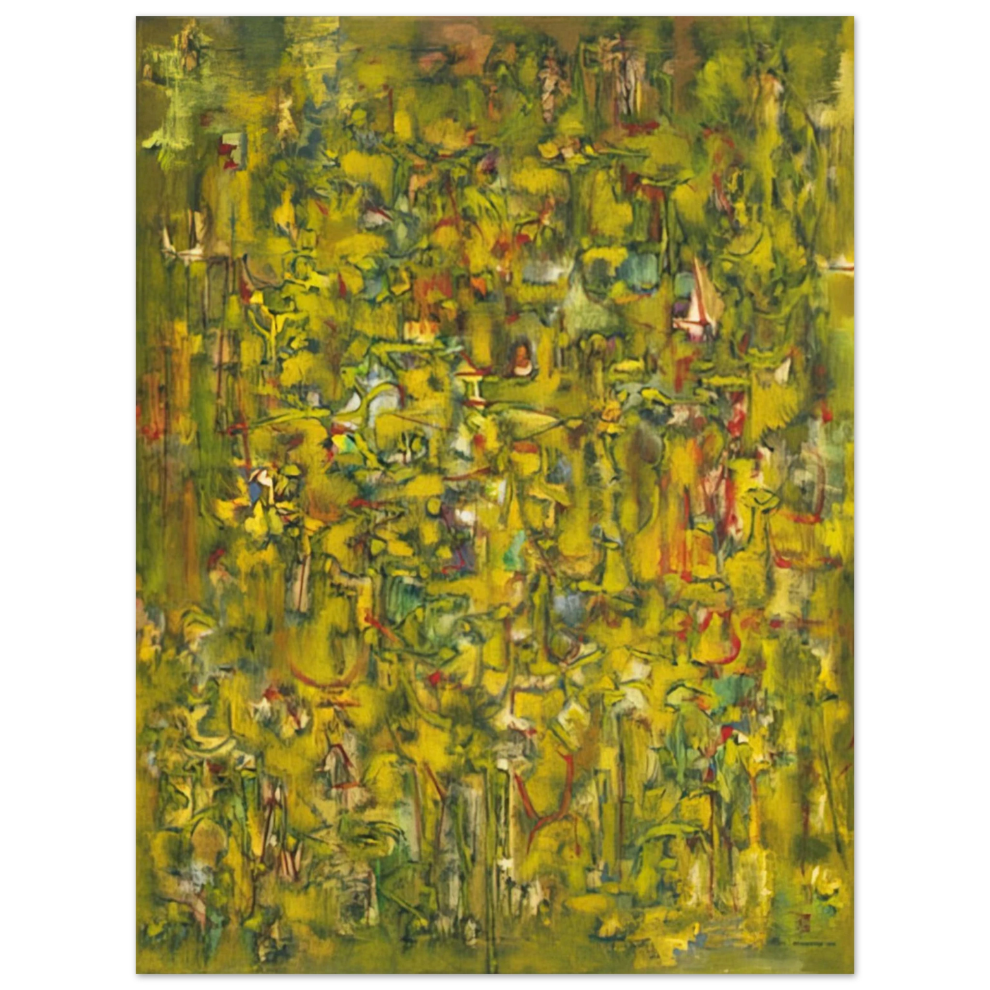 Ad Reinhardt - Number 43 Abstract Painting, Yellow - 1947  75x100 cm / 30x40inches Fine Art Poster