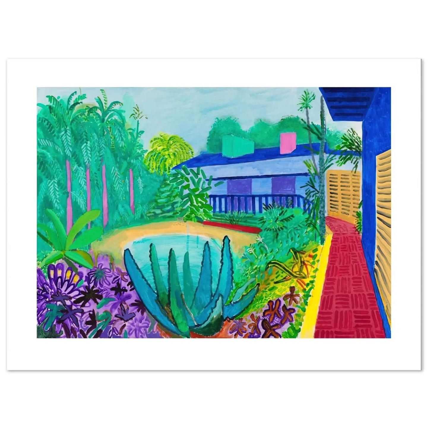 David Hockney - David Hockney Wall art - 15x20 cm / 6x8 Inches - Premium Wooden Framed Poster With Fine Art Paper - Black frame