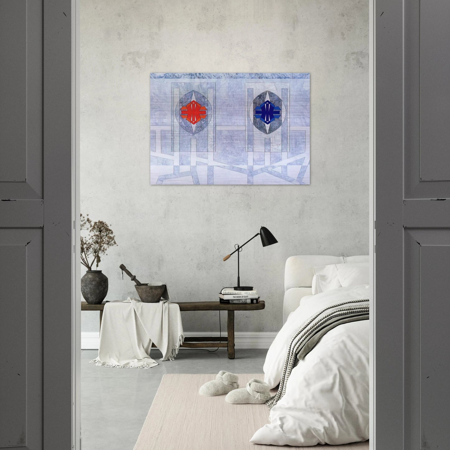 Twice - 1972 - Jimmy Ernst Brushed Aluminum Print - 70x100 cm / 28x40 inches | Jimmy Ernst Aluminum Print | Jimmy Ernst Prints