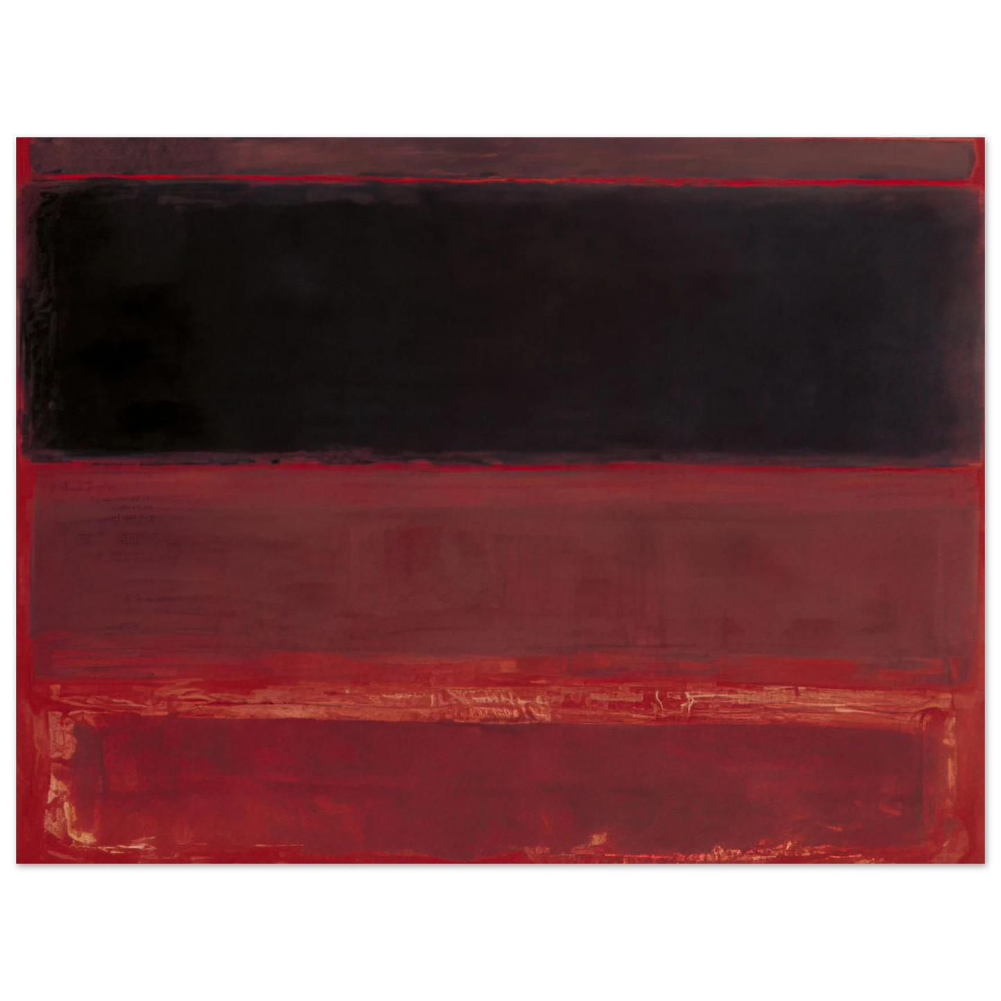 Mark Rothko - Four Darks in Red - 1958 Wall Art - 21x29.7 cm / 8x12" - Fine Art Poster-canvas - -