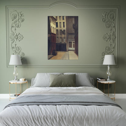 Paris Street - Edward Hopper Brushed Aluminum Print - 70x100 cm / 28x40 inches | Edward Hopper Aluminum Print | Edward Hopper Prints