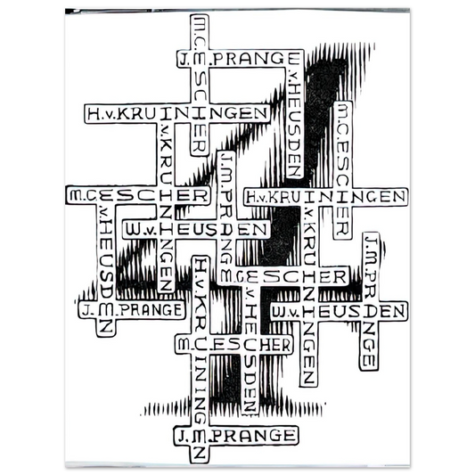 MC Escher - ESCHER (29) Wall Art - 21x29.7 cm / 8x12" - Fine Art Poster-canvas - -