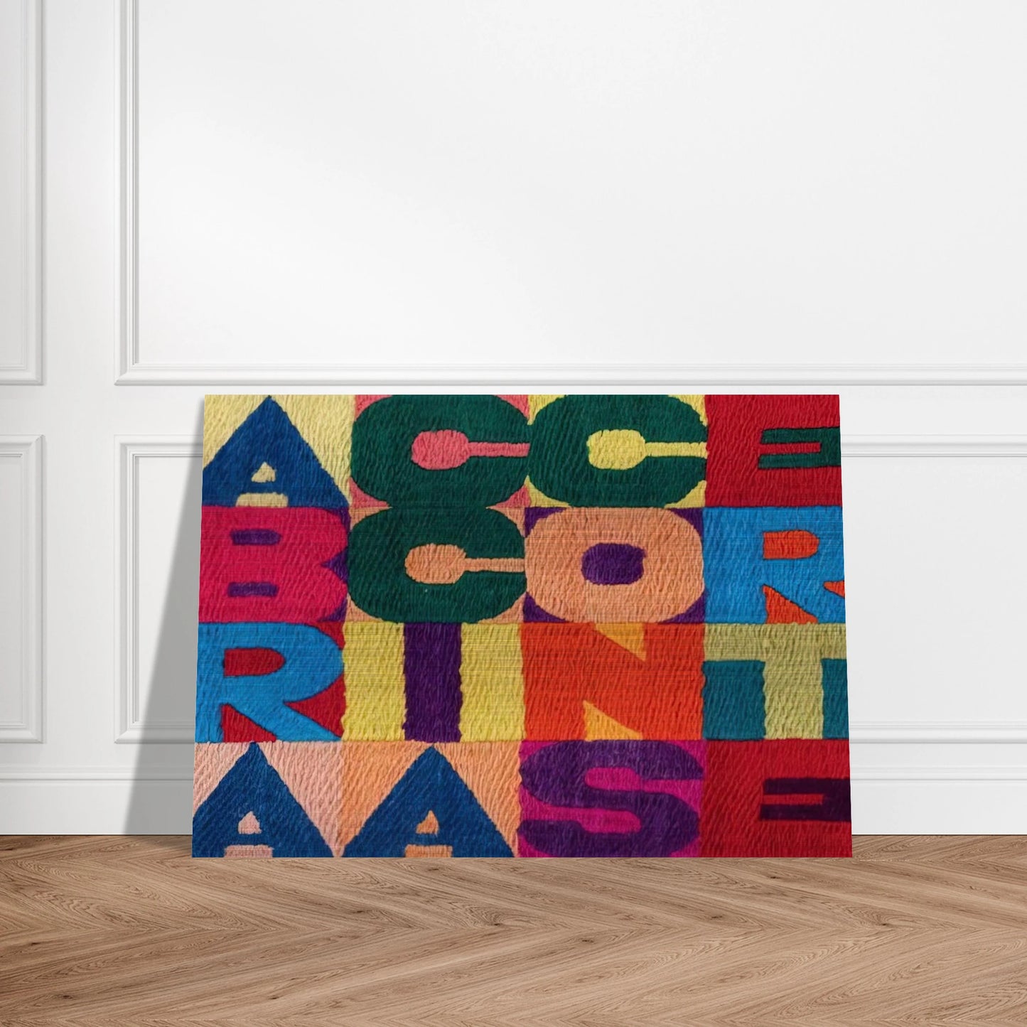 A BRACCIA CONSERTE 1994 - Alighiero Boetti Brushed Aluminum Print - 70x100 cm / 28x40 inches | Alighiero Boetti Aluminum Print | Alighiero Boetti Prints