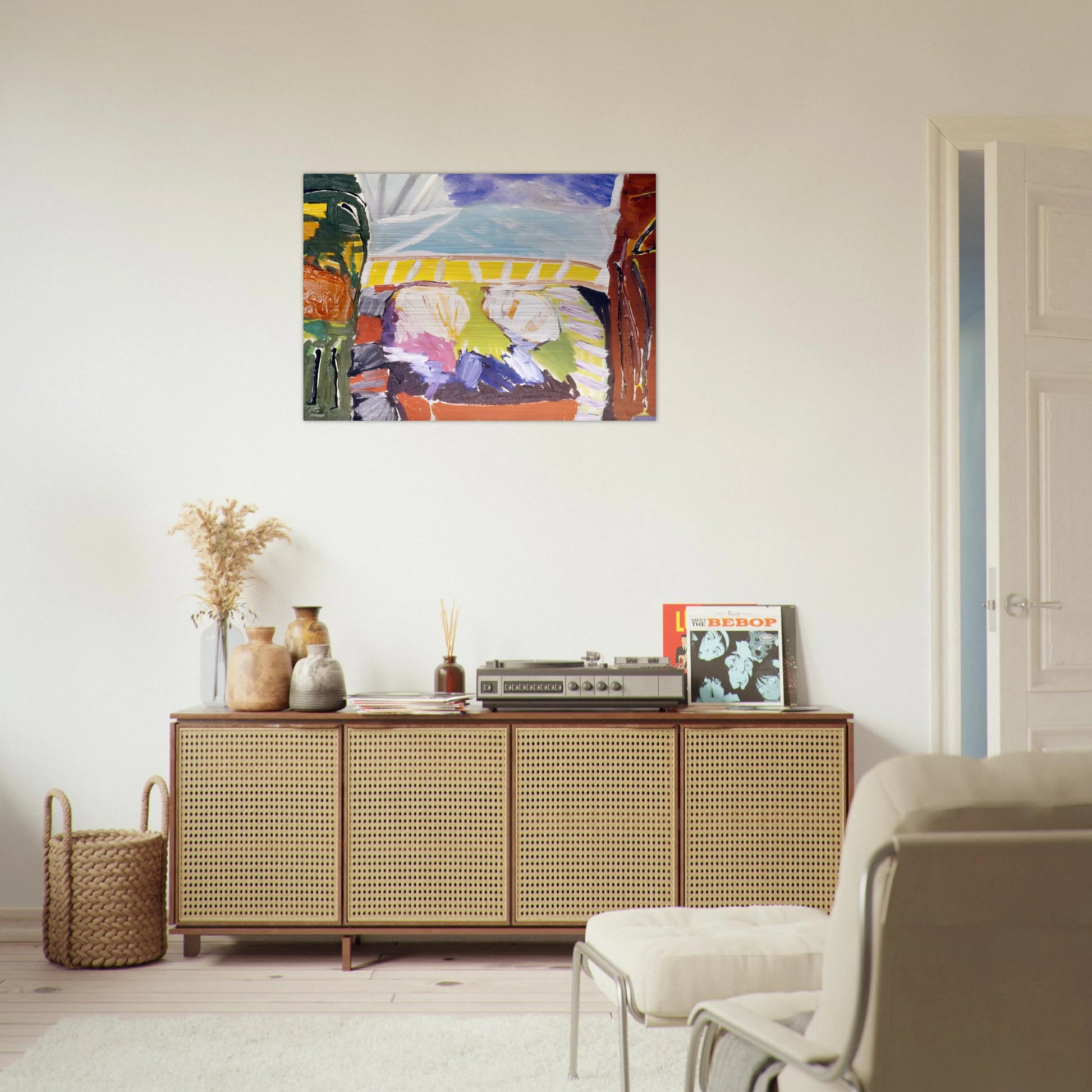Taurean Entrance - 1973 - Ronnie Landfield Brushed Aluminum Print - 70x100 cm / 28x40 inches | Ronnie Landfield Aluminum Print | Ronnie Landfield Prints