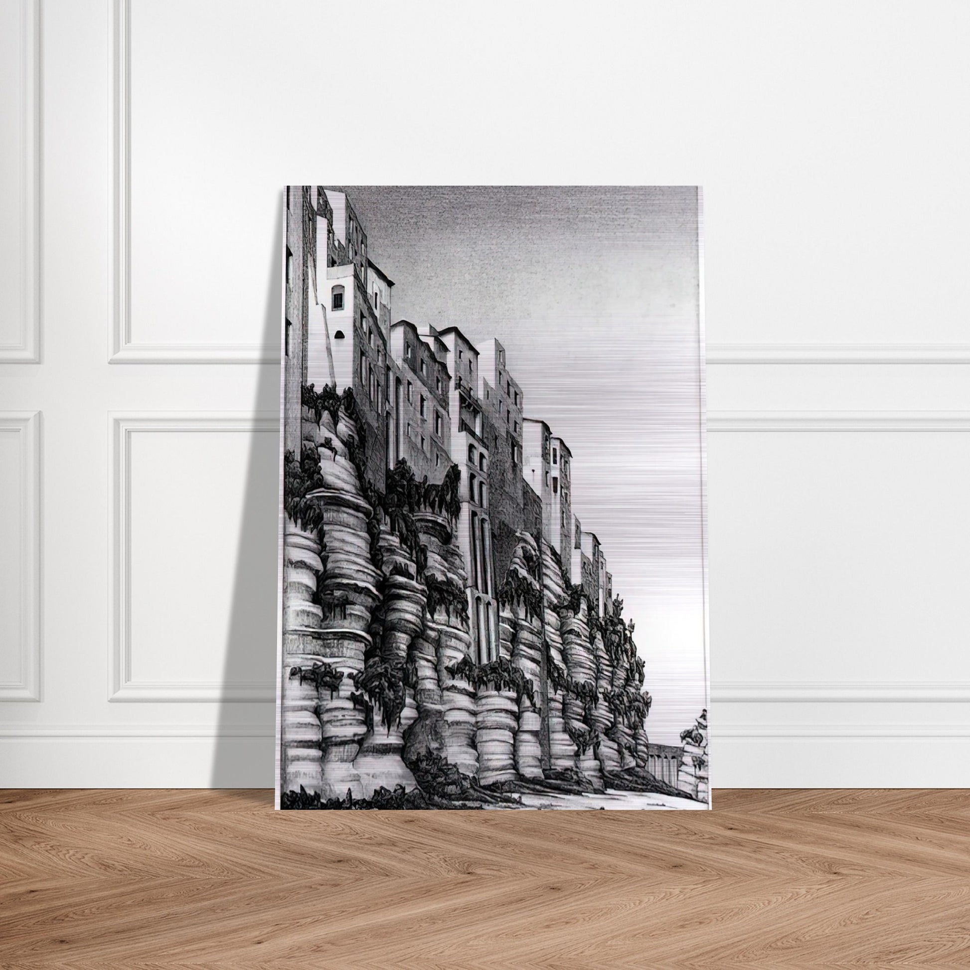 TROPEA CALABRIA - MC Escher Brushed Aluminum Print - 70x100 cm / 28x40 inches | MC Escher Aluminum Print | MC Escher Prints