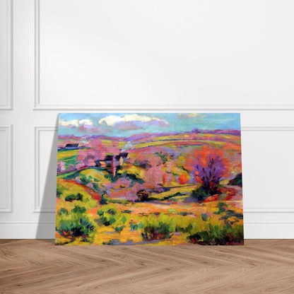 Landscape of Creuse at spring - Fauvism - Armand Guillaumin Brushed Aluminum Print - 70x100 cm / 28x40 inches | Armand Guillaumin Aluminum Print | Armand Guillaumin Prints