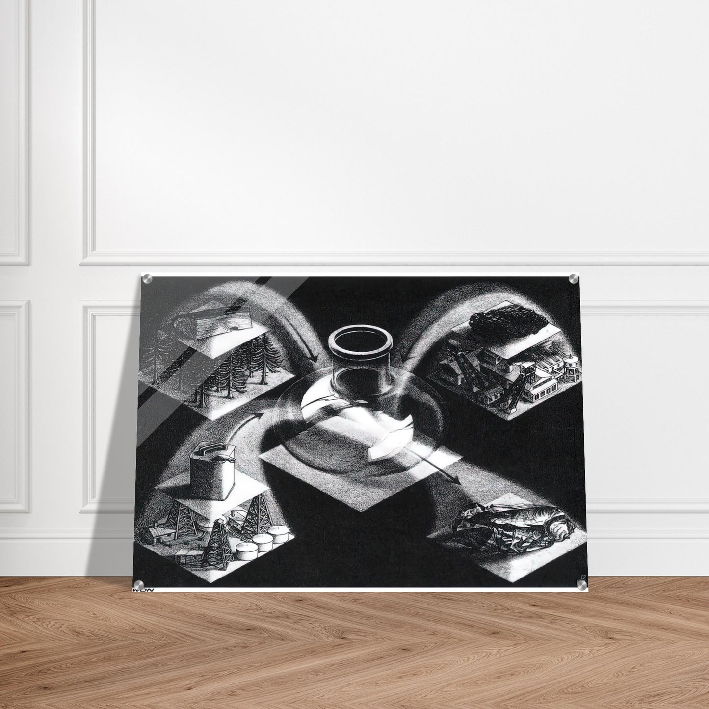 SYNTHESIS - MC Escher Acrylic Print - 70x100 cm / 28x40″ inches | MC Escher Wall Art | MC Escher Prints