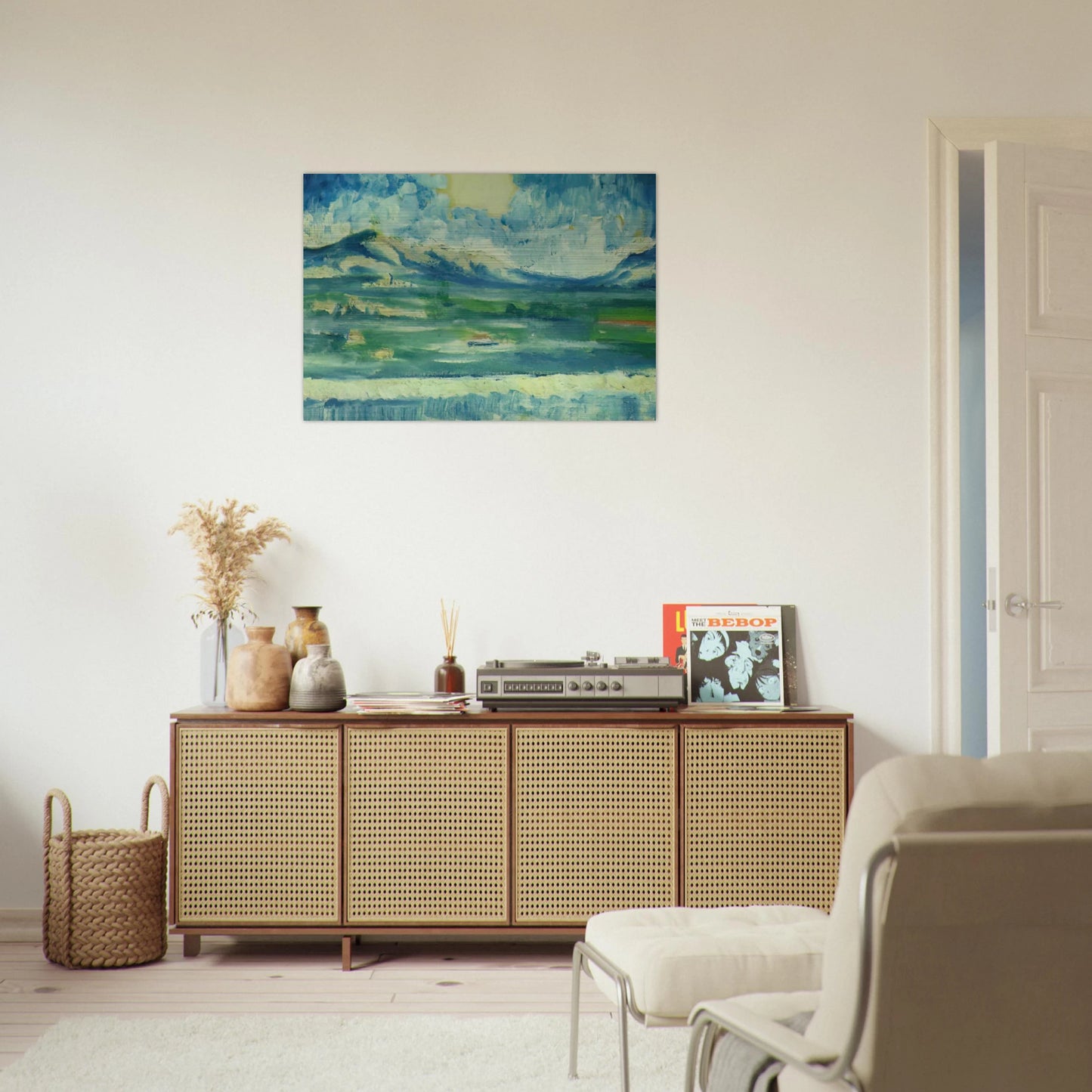 LANDSCAPE NEAR AMPURDAN 2 - Salvador Dali Brushed Aluminum Print - 70x100 cm / 28x40 inches | Salvador Dali Aluminum Print | Salvador Dali Prints