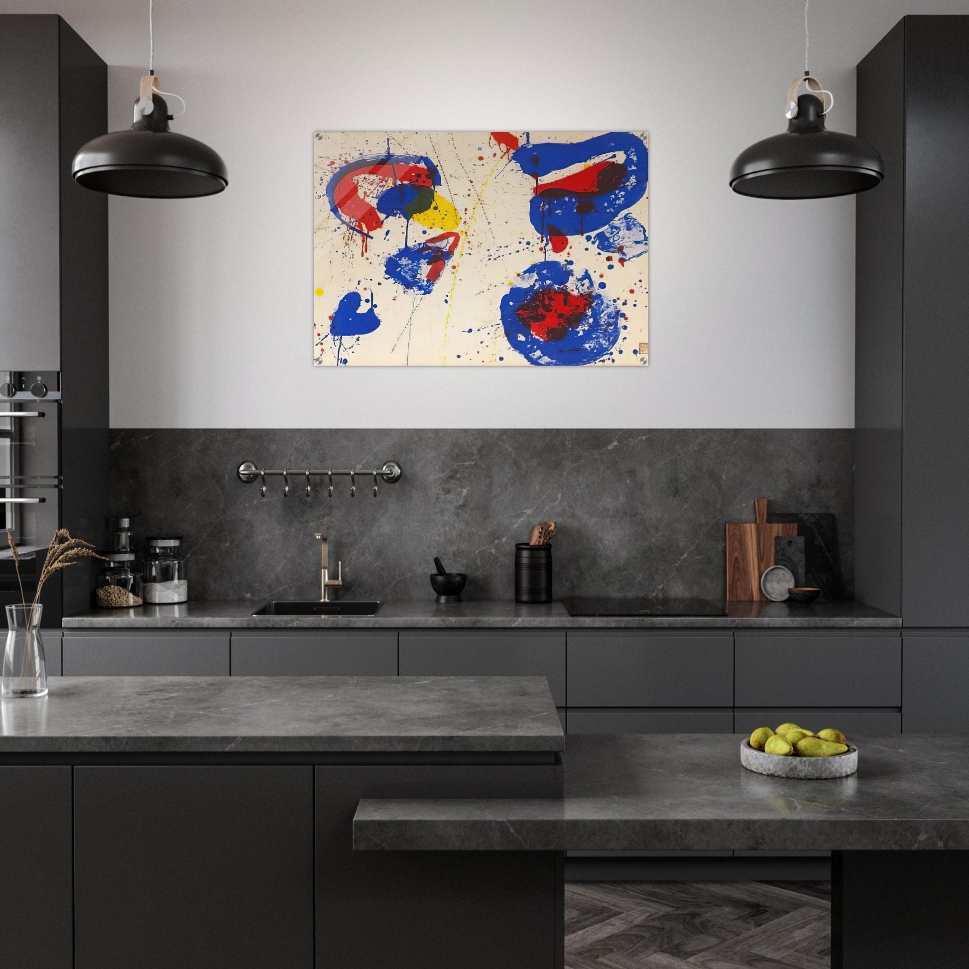 Hurrah for the Red, White, and Blue - Sam Francis Acrylic Print - 70x100 cm / 28x40″ inches